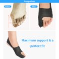 thumbnail image 2 of Big Toe Orthosis Bunion Corrector Hallux Valgus Straightener Foot Caring Nursing Tool Breathable, 2 of 8