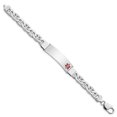 thumbnail image 2 of Sterling Silver Rhodium-plated Medical ID Bracelet w/Anchor Link 8 Inch "Bracelets, 2 of 3