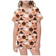 thumbnail image 1 of WEAIXIMIUNG Ensemble de Pyjama pour Enfants à Col Boutonné Imprimé, Haut à Manches Courtes et Short 6-7 Ans, 1 of 4