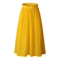 thumbnail image 1 of Jupes pour Femmes Mode Jupe Longue Imprimée Léopard Floral Poche Pressée Plissée Style Vêtements pour Femmes Jaune TG, 1 of 5