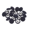 thumbnail image 1 of Unique Bargains 20pcs 18L Fabric Cloth Covered Button 11.5mm Round Metal Shank Sewing Buttons for Suits Dress Blouses, Navy Blue, 1 of 5