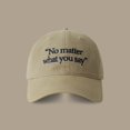 thumbnail image 2 of GDREDA Womens Ball Cap Big Head Round Baseball Cap Four Seasons Embroidered Face Small Wide Curved Cap，Khaki, 2 of 3