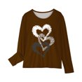 thumbnail image 4 of RXIRUCGD Chemises à Manches Longues pour Filles, Col Rond Mignon, Blouses Décontractées Élégantes (Marron, Taille : 3 Ans), 4 of 5