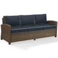 thumbnail image 1 of Crosley Furniture Bradenton Polyester Fabric Patio Sofa in Brown/Navy, 1 of 7