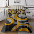 thumbnail image 1 of Erosebridal Gray Orange Coverlet Set Twin, Abstract Swirl Circle Bedding Set, Geometric Bedroom Decor 2pcs, 1 of 5