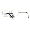thumbnail image 2 of SA106 Rectangular Metal Frame Multi 3 Focus Progressive Reading Glasses Gold +2.5, 2 of 4