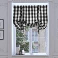thumbnail image 3 of Valances Farmhouse Country Window Curtain Decor Black 60x120cm, 3 of 8