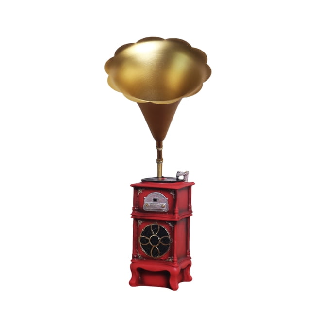 Desktop Ornament for Home 7 Inch Retro Phone European Resin Dialing Phone Decoration for Desk Bar Window Display and Room