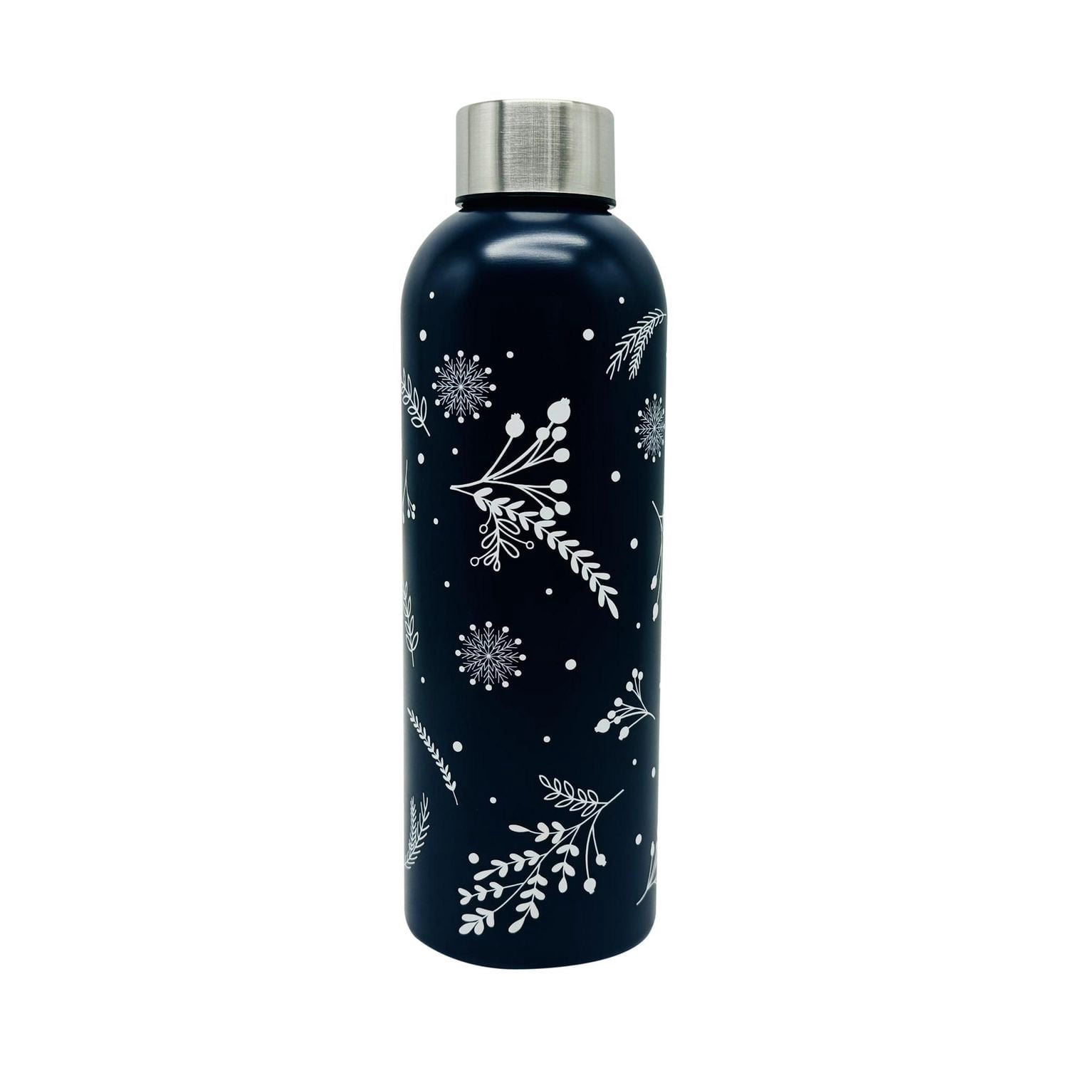 Holiday Time Bouteille d'eau à double paroi en acier inoxydable bleu foncé 503mL