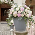thumbnail image 2 of Sunnydaze Jardinière d'Extérieur à Double Paroi Résistante aux Intempéries en Anjelica - 20 Pouces - Fini Gris Pâle, 2 of 10