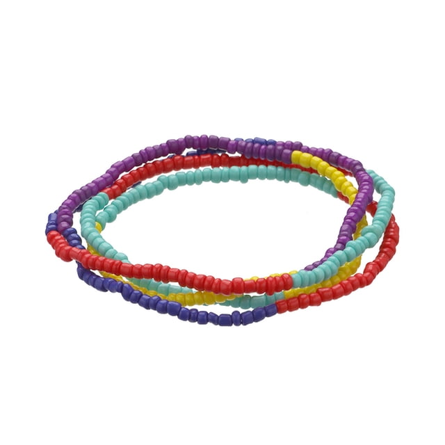 Women Waist Bead Chain Multi-layer Elastic Body Chain Belly Chain for Beach