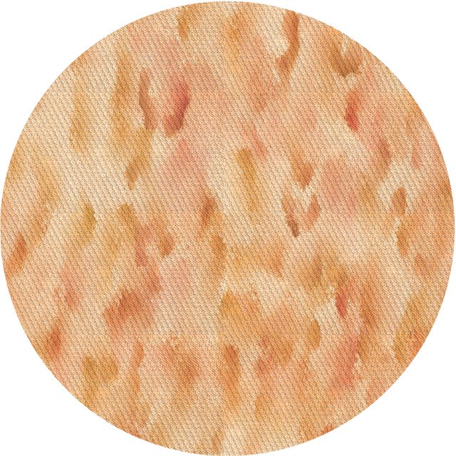 Ahgly Company Tapis d'Intérieur Ronds Transitionnels Orange Lavables à la Machine, 8 Pieds Rond