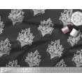 thumbnail image 3 of Soimoi Polyester Crepe Fabric Leaves,Floral & Paisley Block Print Fabric by Yard 52 Inch Wide, 3 of 3
