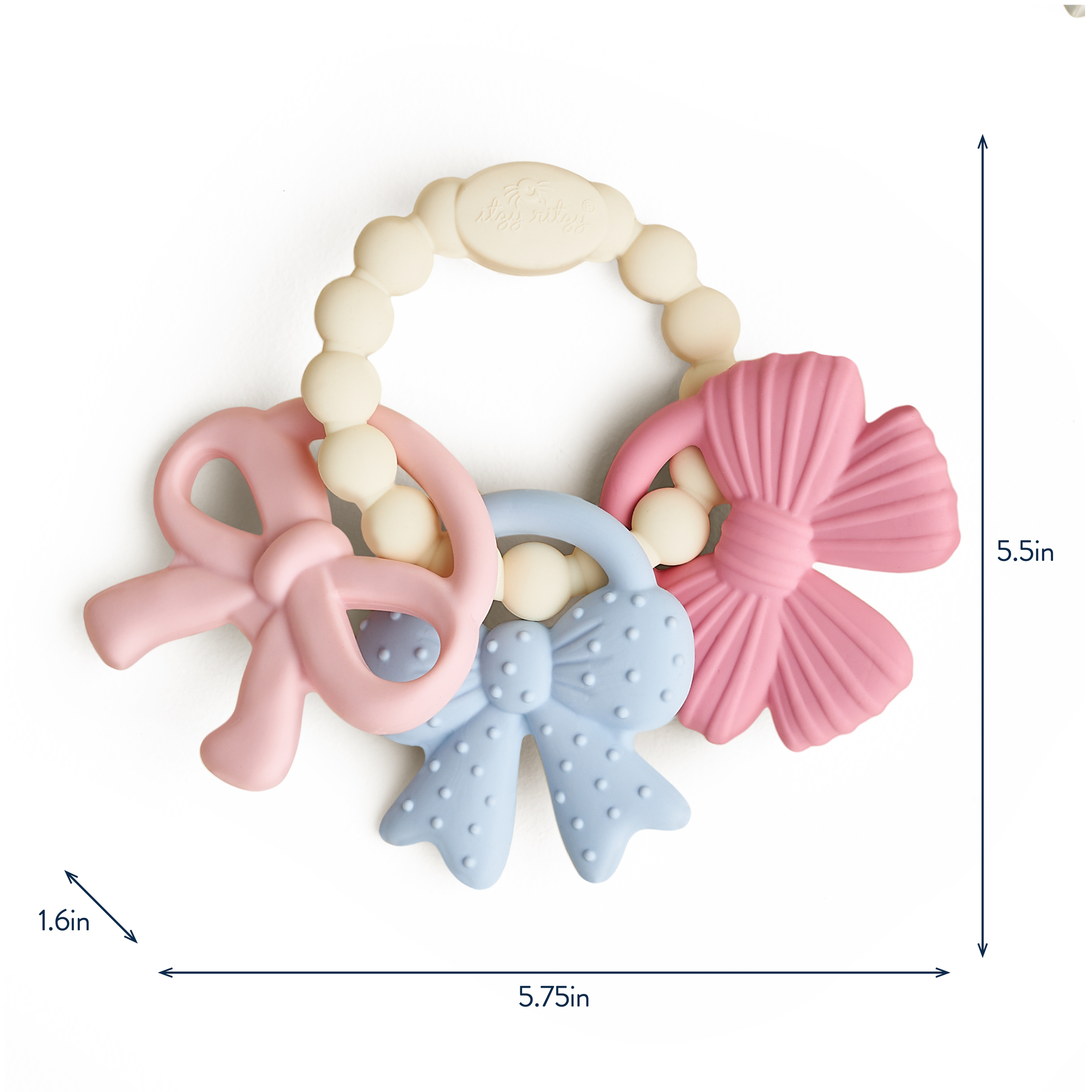 Itzy Ritzy Itzy Trio Bows Baby Teether Toy, Multicolor, 1 Count