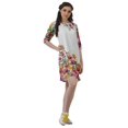 thumbnail image 3 of Moomaya Short Summer Dresses For Women Printed Shift Moss Georgette Swing Dress, 3 of 4