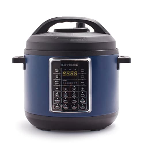 Blue Diamond Ceramic Nonstick, 16-in-1 6QT Electric Pressure Cooker, Slow Cooker, Rice Cooker