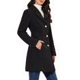 thumbnail image 4 of INSPIRE CHIC Manteau Mi-Long pour Femme à Simple Boutonnage à Revers Cranté, 4 of 6