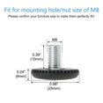 thumbnail image 2 of Unique Bargains M8 x 10 x 25mm Pieds Protecteur de Sol Réglable pour Pied de Meuble Table 12 Pcs, 2 of 7