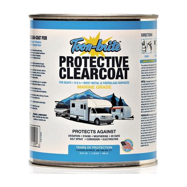 Toon-Brite 3008.1041 32 oz P100QT Protective Clear-Coat