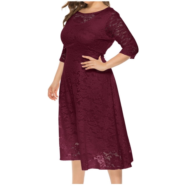 LLYwey en Solde Robes Décontractées pour Femmes Mode Col en V Fente Petite Traîne Longue Robe de Soirée Robe Longue Nouvelle Robes Maxi Bordeaux 5TG