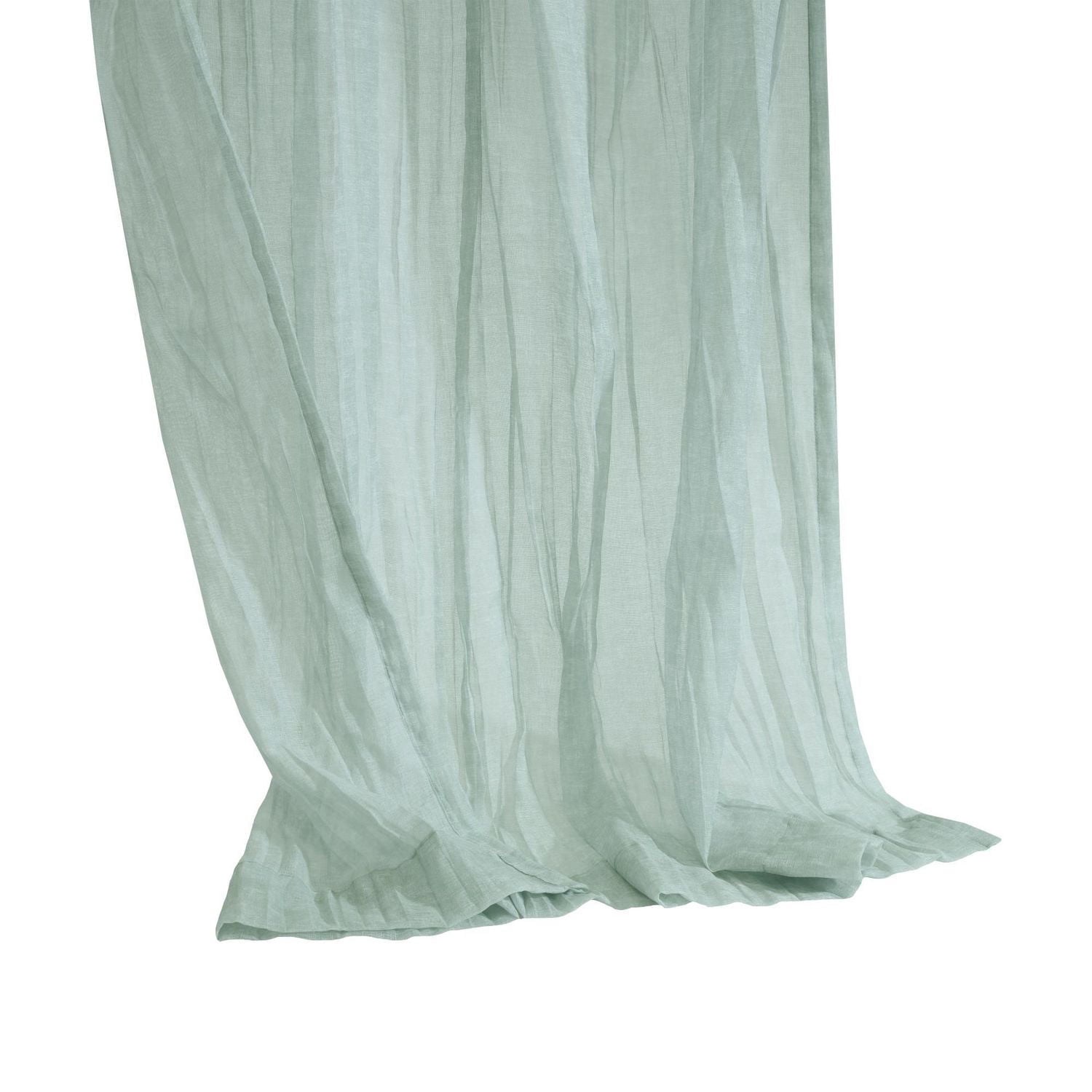 Loft Living Peoria Transparent Double Tetiere panneau de rideau 52 x 95 in Pale Thyme