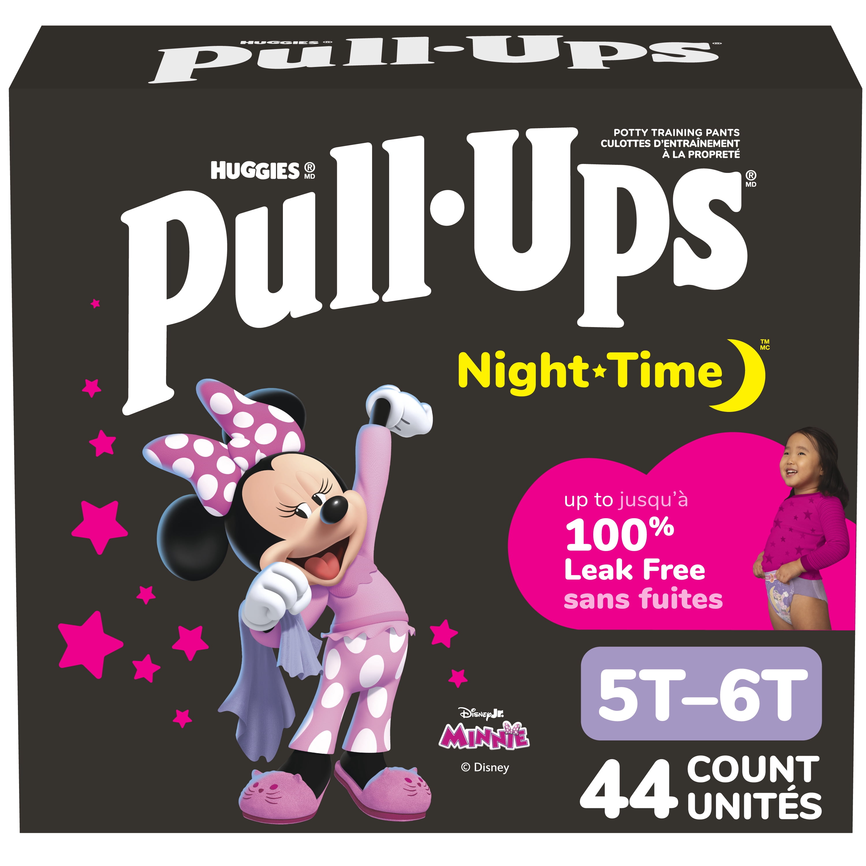 Sous-vêtements d’entraînement Night Time de Pull-Ups, Emballage Giga, Tailles: 2T-6T