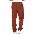 thumbnail image 4 of jsaierl Cargo Pants for Men Casual Outdoor Tactical Pants Drawstring Lightweight Solid Hiking Work Pants with Multi Pockets, 4 of 7
