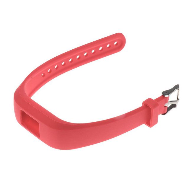 pitrice Adjustable Silicone Wrist Watch Band Strap Buckle for Garmin Vivofit 3 Red