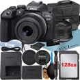 thumbnail image 1 of Canon EOS R10 Mirrorless Camera with RF-S 18-45mm Lens + 128GB Memory Card + Case + ZeeTech Accessory Bundle, 1 of 8