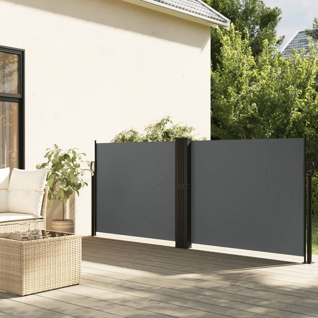 vidaXL Auvent Latéral Rétractable Anthracite 120x600 cm