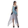 thumbnail image 4 of Moomaya Robe à Ourlet Asymétrique pour Femmes, Robe à Bretelles Spaghetti à Dos Nu avec Mouchoir, 4 of 4