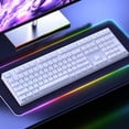 thumbnail image 3 of Clavier Mécanique Sans Fil, Triple Mode BT5.0 2,4 GHz USB‐C à Commutation à Chaud, Rétroéclairage Bleu Dynamique, 108 Touches Anti‐fantôme, Commutateur Bleu, 3 of 7
