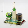 thumbnail image 4 of Muslim Crystal Miniature Islamic Building Handicraft Souvenir Muslim Crystal Miniature Islamic Ornaments Showpiece Desktop Decor Architecture Home Room Car, 4 of 6