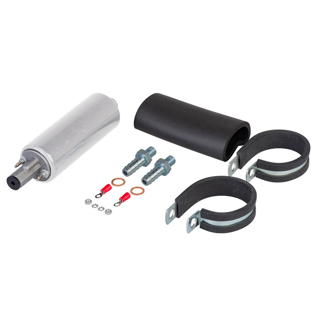 VONKY 255LPH Inline Fuel Pump High Flow Pressure With Install Kit Fuel Pump Inline Fuel Pump Pump Replaces GSL392 400-939 Silver