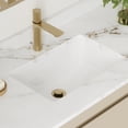 thumbnail image 2 of Stylish Undermount 18" W x 12" D White Rectangular Bathroom Sink with 2 Overflow rings P-205, 2 of 10