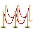 thumbnail image 4 of GloryStar Elegant Gold Stanchion Posts with Luxurious Red Velvet Ropes - VIP Queue Poles for Red Carpet Events, Weddings, and Premieres - Easy Assembly, Durable, Stylish Crowd Control, 4 of 6
