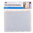 thumbnail image 1 of Plaid Acrylic Wavy Rectangle Shape Mirror, 8" x 6.4", 1 of 4