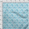 thumbnail image 3 of oneOone Cotton Poplin Light Blue Fabric Abstract Floral Sewing Material Print Fabric By The Yard 42 Inch Wide, 3 of 4