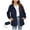 Navy, variant on Amzcrzy Womens Rain Jackets Solid Color Hooded Raincoat Long Sleeve Waterproof Zip Up Jackets for Women Lightweight Rain Coats with Pockets S