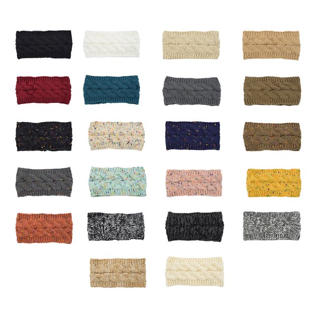 Bandeaux Automne Coupe-Vent Tête Élastique Multicolore Bandeau Large Réglable Accessoires Cheveux pour Filles Noir Gris Foncé
