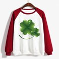 thumbnail image 4 of QIPOPIQ T-Shirts à Manches Longues à Col Rond pour Femmes T-Shirts de la Saint-Patrick T-Shirts Amples pour Dames T-Shirt Imprimé Trèfle T-Shirt Vert Porte-Bonheur Haut T-Shirt à Col Rond T-Shirts de la Saint-Patrick Offres, 4 of 4