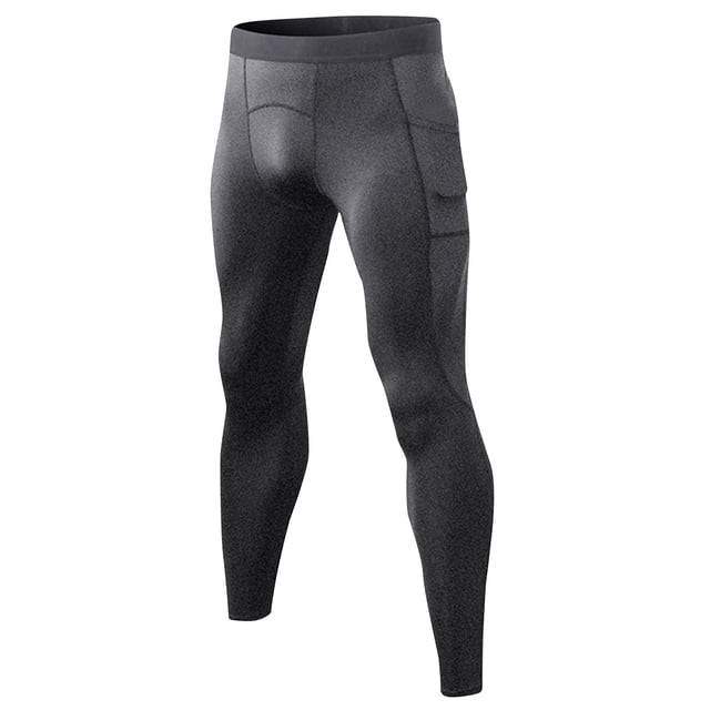 KIHOUT Compression Pants Men Running Tights Leggings Athletic Workout Gym Basketball Training Base Pants