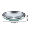 thumbnail image 3 of Stainless Steel Plate Set, Insulated Dinnerware with Chopsticks Spoon, Heat Resistant Food Tray, Dishwasher Safe Metal Tableware, Modern Kitchen Dining Utensils for Home, 3 of 6