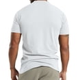 thumbnail image 4 of FAIWAD Men's Short Sleeve Shirts Button Casual Slim Mock Neck Basic Tees Summer Solid Color Workout Tops, 4 of 8