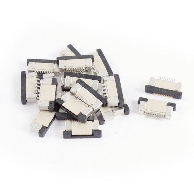 Unique Bargains 20Pcs Port Inférieur 10Pin 0.5mm Pitch FFC FPC Connecteur de Prises de Ruban