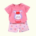 thumbnail image 4 of EGNMCR Ensembles de Blouses et Chemises à Manches Courtes Col Rond pour Tout-Petits Garçons Filles Mode Mignon Imprimé Chiot Costume Décontracté Ensemble Fille, 4 of 4