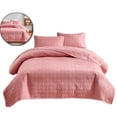 thumbnail image 1 of Dvruxg Double Sided Washed Quilted Bed Cover Set (3 Pcs) – Solid Color Comforter Cover with 2 Pillowcases (20x26 inch) – Soft, Breathable Polyester Bedding for All Seasons, 1 of 5