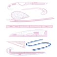 thumbnail image 1 of French Curve Ruler Curve Rulers Tailors Ruler Sewing Tools for Pattern Maker 9pcs, 1 of 8