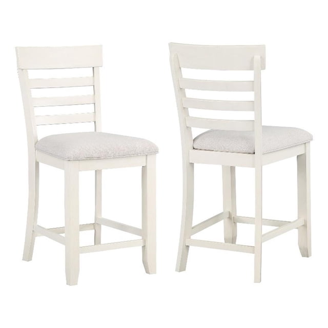 Steve Silver Hyland Off White Wood Counter Chair