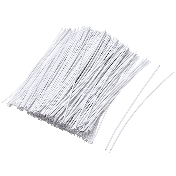 Unique Bargains Metallic Twist Ties 100mm x 1mm Plastic White Cable Cord Ties 500pcs